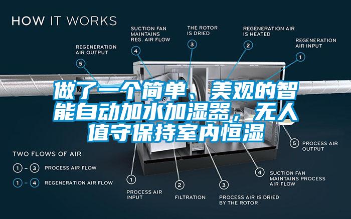 做了一個簡單、美觀的智能自動加水加濕器，無人值守保持室內恒濕