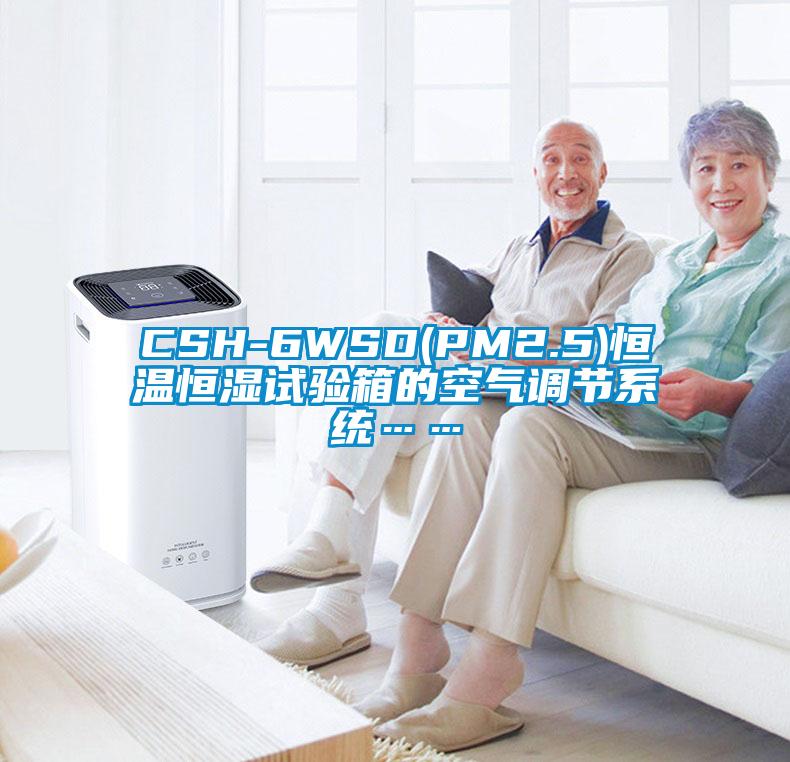 CSH-6WSD(PM2.5)恒溫恒濕試驗箱的空氣調(diào)節(jié)系統(tǒng)……