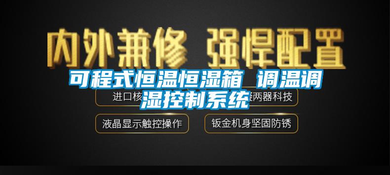 可程式恒溫恒濕箱 調溫調濕控制系統