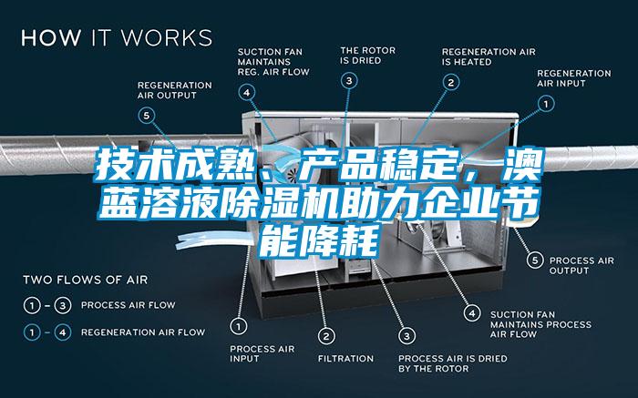 技術(shù)成熟、產(chǎn)品穩(wěn)定，澳藍(lán)溶液除濕機(jī)助力企業(yè)節(jié)能降耗