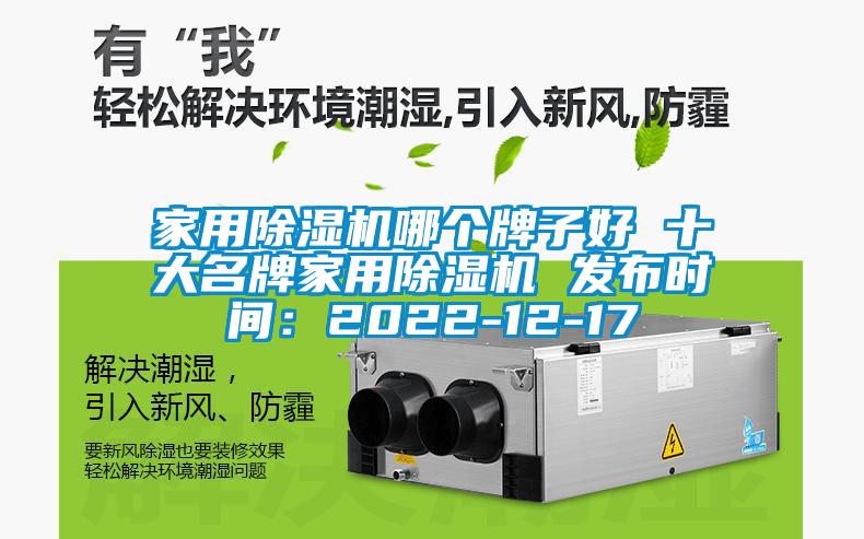 家用除濕機哪個牌子好 十大名牌家用除濕機 發布時間：2022-12-17