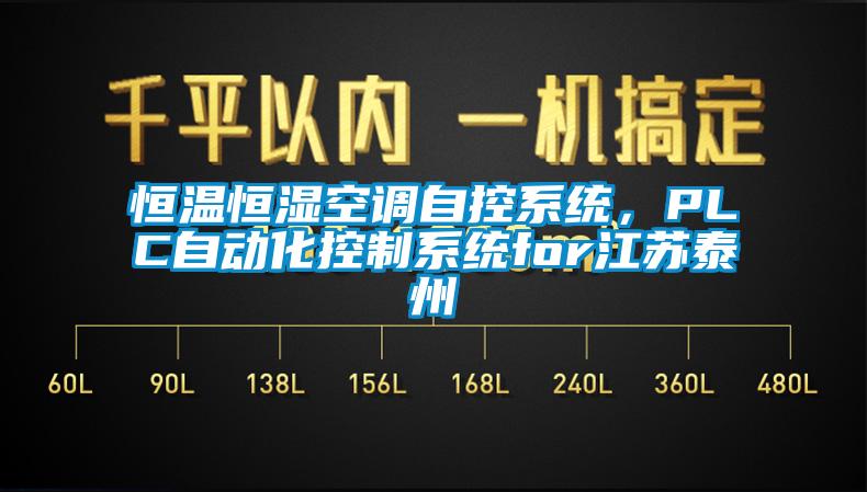 恒溫恒濕空調自控系統，PLC自動化控制系統for江蘇泰州