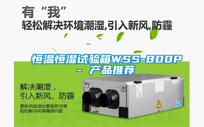 恒溫恒濕試驗箱WSS-800P - 產品推薦