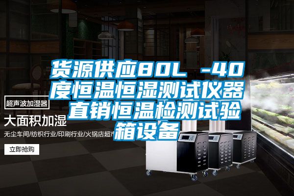 貨源供應80L -40度恒溫恒濕測試儀器 直銷恒溫檢測試驗箱設備