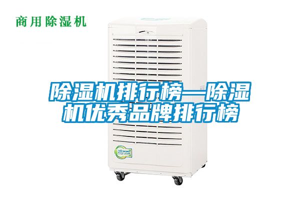 除濕機排行榜—除濕機優秀品牌排行榜